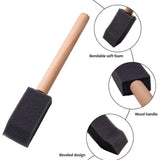 240 Pcs Paint Brushes, 1 Inch Brush with Wood Handle, Bulk Sponge Brushes for Painting, V1370-AZ4-07659