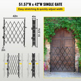 Single Folding Security Gate Folding Door Gate 37"W x 48"H Scissor Gate V952-SSFDMDM0.91X1.22MV0