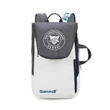 Grey and White Multifunctional Tennis & Badminton Backpack - Waterproof Racket Bag with Shoe V888-ELOSUNG27057