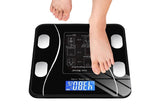 Smart Digital Bathroom Body Fat Scale 180KG Bluetooth Scales Weight -Black V1263-JX-6708-2