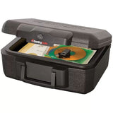 Black Privacy Lock Fire Chest with Carrying Handle for Secure Storage LSB-69002