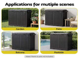 Gardeon Outdoor Trash Cans Dual Compartment Trash Can 220L Black OTC-220L-BK