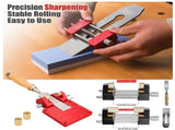 Adjustable Honing Guide Tool Set for Woodworking Chisels and Plane Blades with Rolling Base Angle V1341-ZY-QTSC5FT4-BLACK
