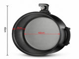 Electric Pizza Pan with Non-Stick Surface and Glass Lid, Adjustable Temperature Control for Home V1341-ZY-7KNVTHTG-BLACK