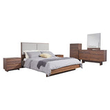 5 Pcs Queen Bedroom Suite in Fabric LED Light V43-BDS-MYLS-5PC-Q
