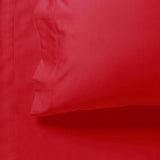 1000TC Ultra Soft Fitted Sheet & 2 Pillowcases Set - Super King Size Bed - Red V493-ASKF-04