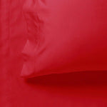 1000TC Ultra Soft Fitted Sheet & 2 Pillowcases Set - Super King Size Bed - Red V493-ASKF-04