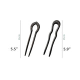 Carved Hair Forks for Buns for Women Two Prong Hair Stick for Long Hair U Shape Wood Hair Pin V1188-CYX-J02-1530