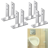 4Pcs Bathroom Partition Support Metal Brackets for Commercial Installation V1192-AZ-W-23552