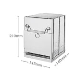 1 Piece Foldable Camping Wood Stove, Stainless Steel Portable Cooking Grill for Hiking, Picnics and V1189-LC-HW-00259