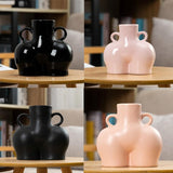 Large Bright Black Ceramic Vase For Home Decor And Dried Flower Arrangements PRL-7007722750DBT