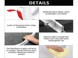 2m Self-Adhesive Shower Strip, 4cm High Waterproof Rubber Strip for Bathroom and Kitchen, Shower V1188-MS-318-4-03