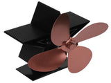 4 Blade Thermal Heat Powered Wood Stove Fan Fireplace Accessory for Heat DistributionBronze V1294-YM0901-3117200136214