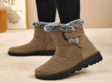 Women's Faux-Fur Trimmed Snow Boots - Coffee - Size 8 V1102-M-DRESS-6680-COFF-8AU8EU36