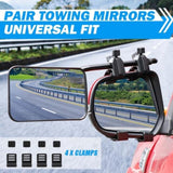 X-BULL Towing Mirrors Universal Multi Fit Clamp On 4X4 Caravan Trailer A Pair V211-AUEB-RM001