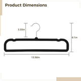 Black Velvet Hangers 20 Pack, Slim Space-Saving Design, Non-Slip Flocked Surface with Rotating Metal V1369-AZ3-W-08575