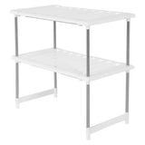 2-Tier Under Sink Rack Stainless Steel Expandable Storage Organizer Kitchen Shelf Holder V1294-YM0901-3117200157011