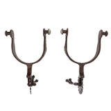 2 PCS Cowboy Horse Spurs Outdoor Garden Retro Spurs Saddlery Equipment with Cow Icon V1294-YM3111220277111-0421