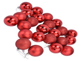 24Pcs Christmas Tree Ball 6cm Glittering Decoration Ornament for Home Party OfficeRed V1294-YM0523-3117210198812