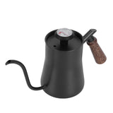 650ml Hanging Ear Hand Coffee Pot Stainless Steel Drip Type Coffeeware Tool with ThermometerBlack V1294-YM0901-3118210062311