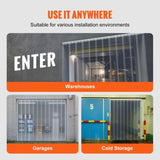 Strip Curtain, 150' Length x 8" Width x 0.08" Thickness, Clear PVC Smooth Curtain Strip Door Bulk V952-JPVC150X81PCS7V55V0