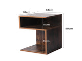 Levede Bedside Tables Drawers Side Table Oak NI1036-OA_NZ