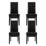 Artiss Dining Chairs Set of 2 Leather Parsons Chair Black UPHO-C-DIN-1016-BKX4