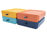 4Pcs Drawer Plastic Storage Box Desk Organization Stackable Storage Drawers Set for Home Office V1294-YM0901-3117200197511
