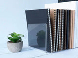 16 Pieces Bookends,Clear Acrylic Bookends for Shelves,Heavy Duty Book Ends and Desktop V1366-AZ2-W-07173