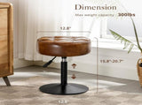 Adjustable Vanity Stool, 360&degSwivel Vanity Chair for Makeup Room, Brown Stool Chair for Vanity, V1258-DP02-C-1416