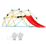 Climbing Dome, 8FT Geometric Dome Climber with Slide, for Kids 3 to 9 Years Old, Jungle Gym Supports V952-JHPDYX10FTHT5WB8CV0