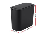 Devanti Automatic Trash Bin with Lid 25L Motion Sensor Kitchen Bin Touchless Garbage Can Plastic SB-F-25L-BK