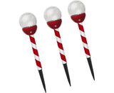 3 Pcs Christmas Solar Candy Lights Candy Cane Lights Outdoor Candy Pathway Markers adornos navideos V1263-JX-1633