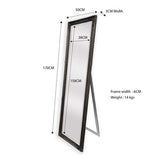French Provincial Ornate Mirror - Black - Free Standing 50cm x 170cm V292-MIRR-FRN018