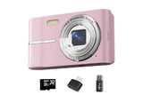 Digital Camera 4K Screen Video Camera With 32GB Memory Card-Pink V1263-JX-7688-3