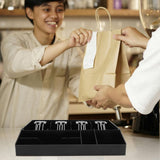 Black Cash Register Drawer with 3 Slots and Paper Money Compartments for Secure Cash Management V1366-AZ2-W-12070