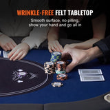 8 Player Foldable Poker Table, Blackjack Texas Holdem Poker Table with Padded Rails and Stainless V952-DZDTZDPKPZ8P95XDIV0