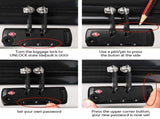 Wanderlite 20" 24" 28" Luggage with TSA Lock Spinner Travel Suitcase Carry On Hard Shell Luggage LUG-ABS-LINE-3SET-WH