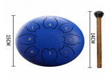 6 Inch 8 Note Steel Tongue Drum Carbon Steel Chakra Rain Drum Waterproof Percussion Instrument V1358-D132-QAZMLP00040