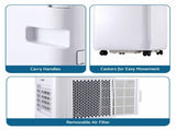 Devanti Portable Air Conditioner 9000 BTU 3-in-1 with Remote Control PAC-B-9000-WH