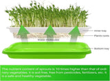 8-Pack Seed Sprouter Tray Microgreens Growing Trays BPA Free Seed Germination Propagation Soil-Free V1188-WSZ-A-2353
