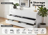 Artiss 6 Chest of Drawers Lowboy White FURNI-N-CDR-02-WH-AB