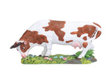 Cow Figurines Brown and White Model Ornament Animal Sculpture Resin Crafts for HomeLower Head V1294-YM0714-3111210267912