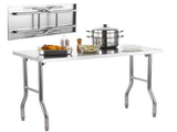 Stainless Steel Kitchen Bench Folding Commercial Prep Table 1220x610 mm V952-CFGZT24X48YC00001V0