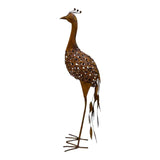 Rust Standing Peacock Garden Statue 60cm V637-71670PCK