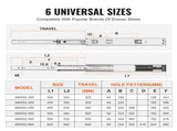 10 Pairs of 406.4mm Drawer Slides Side Mount Rails, Heavy Duty Full Extension Steel Track, V952-CZCJCTDG100LUDXKVV0