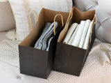 Moretoes 90pcs Black Gift Bags, 16x6x12 Inch Large Paper Bags with Handles Bulk for Boutiques, V1259-DP01-F-61