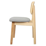 Levede 2x Dining Chair Wood Rattan Armless Natural CH1144-2-NT