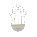Fleur Wall Planter w 2 Birds 49cm V637-19729PLN