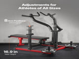 Chest Press Machine, 450 LBS Bench Press Set, Adjustable Flat Incline Bench with Independent V952-XBTJJWTSXTJSME6SYV0